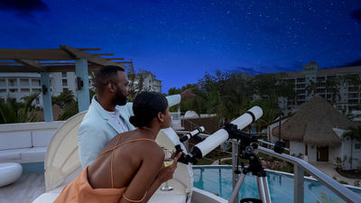 Visitors can enjoy stargazing at Rondoval Sky Villas at Sandals Regency La Toc.